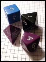 Dice : Dice - Dice Sets - Jumbo Purple Black and Blue 4 Piece